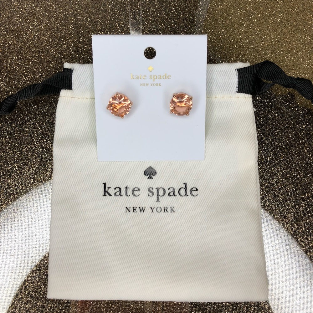 Kate spade Rose gold light peach earrings